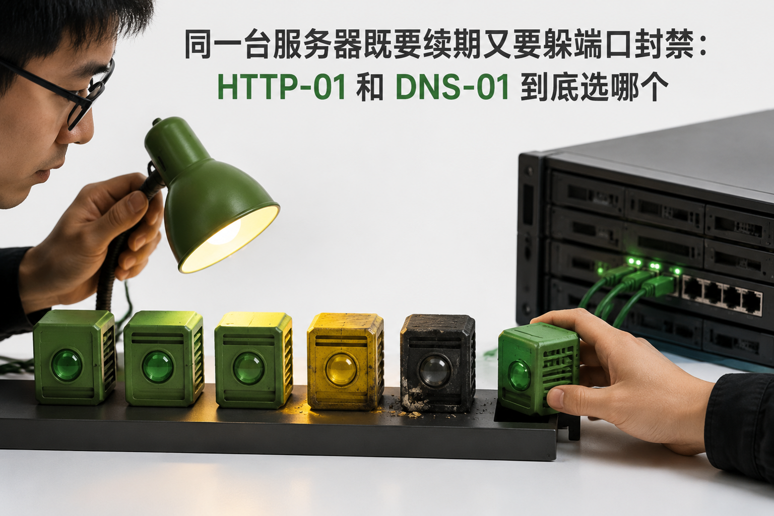 同一台服务器既要续期又要躲端口封禁:HTTP-01 和 DNS-01 到底选哪个:an approaching certificate expiry being detected early, followed by a fresh request and a safe replacement before the live connection is interrupted